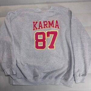Gildan Gray Kansas City Chiefs Crewneck Sweater